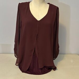 Apt 9 Elegant Burgundy Women's Top